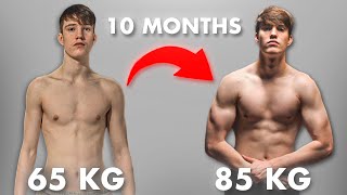 10 Month Body Transformation from Skinny to Less Skinny