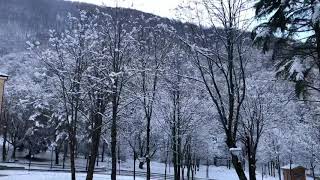 Snowy landscape in Shaki-Marxal Resort\u0026Spa