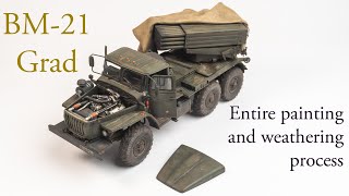 BM-21 Grad (1/35 - Zvezda) Painting and weathering the truck.