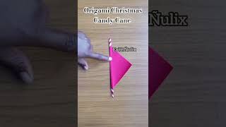 DIY Easy Origami Christmas Candy Cane #diy #chritmascraft #origami #candycane #papercraft #craft