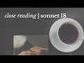 Shakespeare SONNET 18 Shall I compare thee to a summer's day? | Close Reading, Summary & Analysis