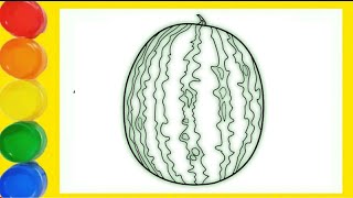 How to draw a Melon easy way Melon drawing step by step || cartoon Melon drawing for beginners