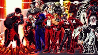 [KOF Mugen] Code.C.Yagevil Vs 16 Bosses Orochi, Rugal Team | 1 Vs 16