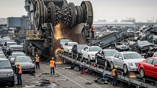 35 Most Dangerous Car Crushing & Shredding Machines That Obliterate Everything | Scrap Processing #4