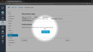Quizzes Canvas Tutorial Video Series