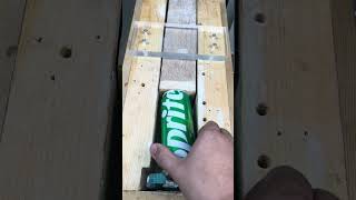 Recycling ideascancrushing#cancrushin#satisfying#DIY#Can crushing#Wooden machine#Can recycling