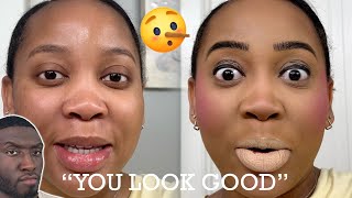 I DID MY MAKEUP HORRIBLY TO SEE HOW MY HUSBAND WOULD REACT *BAD IDEA*