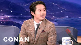 Steven Yeun's Crotch Tick Attack | CONAN on TBS