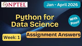 NPTEL Python for Data Science Week 1 Assignment Answers With Explanation | Jan–Apr 2026