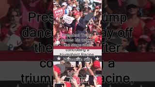 WATCH: Pres Trump dances his way off the stage after concluding a triumphant Racine, Wisconsin rally