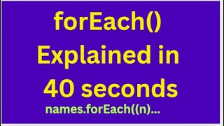How to use JavaScript forEach() explained #coding #javascript #shorts
