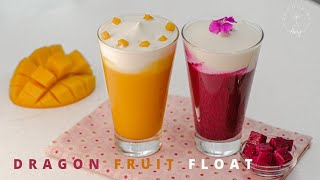 飲品界網美 火龍果芒果芝士奶蓋水果茶 : Dragon Fruit \u0026 Mango Cream Cheese Foam ASMR