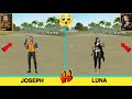 JOSEPH VS LUNA ABILITY TEST FREE FIRE // GARENA FREE FIRE