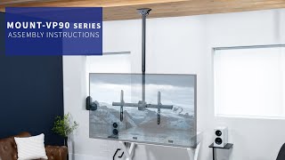 MOUNT-VC90-5 Large TV Ceiling Mount with Extension Pole Assembly by VIVO