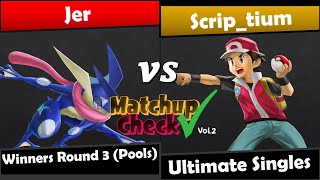 Matchup Check vol 2 - Pool 8 - Jer (Greninja) vs Scrip_tium (Pokemon Trainer)