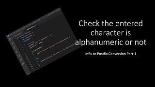 C Program to Check a character is alphanumeric or not