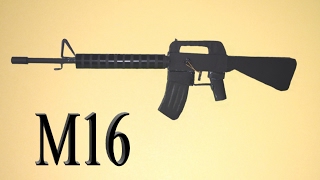 How to make a paper M16 rifle that shoots - Basic model