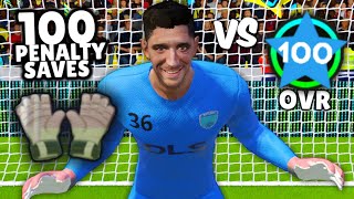 I Attempted 100 Penalty Saves vs A 100 Rated Striker in DLS 23!