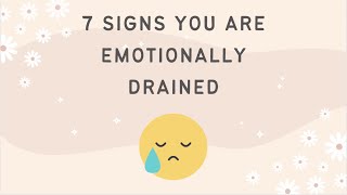 Are You Emotionally Drained?