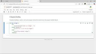 9. Python Syntax (Exception Handling)