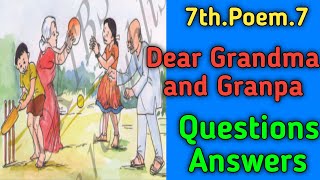 #questionanswer #ramtuitionclasses Dear Grandma And Grandpa/Question Answers/7th poem 7