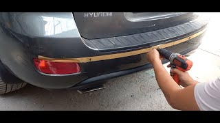 Installation of parking sensors on Hyundai Santa Fe