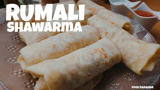 RUMALI SHAWARMA | Rumali Roll | Shawarma Recipe | Foodie n funny