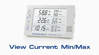 Memory-Loc Datalogging Traceable Barometer - View Current Min/Max Instructional Video