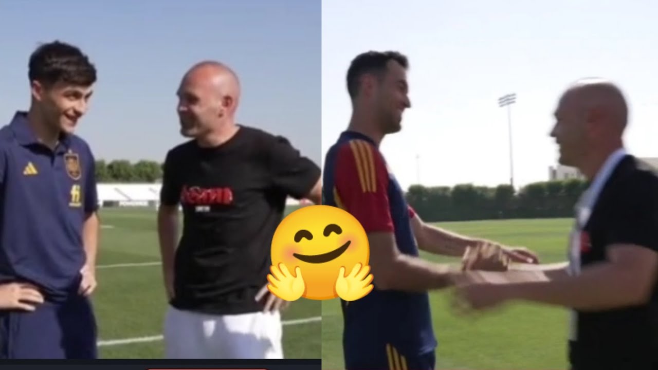 🔥 Iniesta Storms Spain Camp In Qatar To Meet Barcelona Stars, Pedri ...