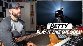 How To Play "Betty" LIKE TAYLOR SWIFT | REACTION + Guitar Tutorial and CHORDS