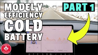 Real World Tesla Model Y Efficiency with a COLD BATTERY (Part 1)