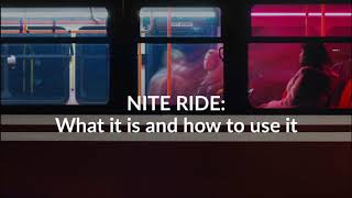 How to use Shuttle-UM's NITE Ride at University of Maryland