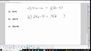 Factoring Polynomials - Greatest Common Factor (GCF) - Level 2