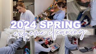 2024 SPRING CLEANING PART ONE | MAJOR DECLUTTERING + DEEP CLEANING |CLEAN WITH M