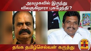 அமமுகவில் இருந்து விலகுகிறாரா புகழேந்தி ? - தங்க தமிழ்செல்வன் கருத்து