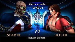 Soulcalibur 2 HD 5 Round Extremely Hard Extra Arcade with Spawn