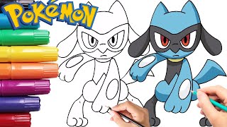 How to Draw Pokemon | Riolu | Step by Step