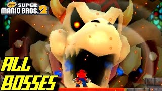 New Super Mario Bros. 2 - ALL Bosses (No Damage)
