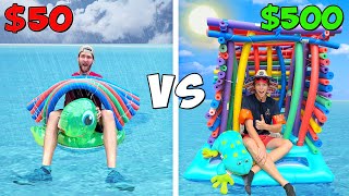 $50 vs $500 Floating Tiny Houses! *BUDGET CHALLENGE*