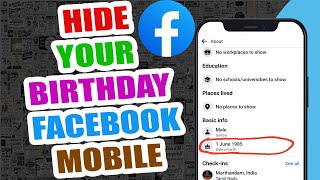 How to Hide Birthday on Facebook Mobile in Tamil