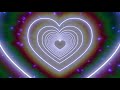 Neon Lights Love Heart Tunnel and Romantic Abstract Glow Particles Background #tunneltrend