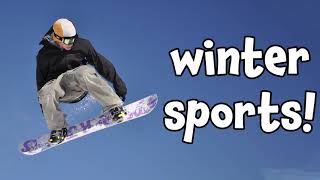 Winter Sports! Learning Names of Different Winter Sports Recreation Activities for Kids