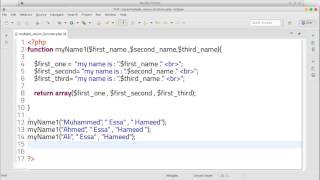 85 PHP scripting language Functions return multi value