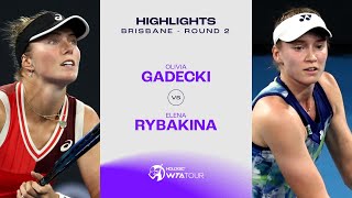 Olivia Gadecki vs. Elena Rybakina | 2024 Brisbane Round 2 | WTA Match Highlights