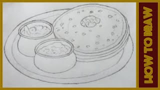 How to draw Indian food Paratha #howtodraw #indianfood #pencildrawing #paratha #art #drawing