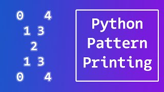 Python Pattern Programs | Printing Numbers in X Shape