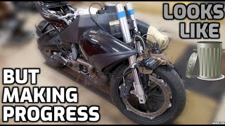 Buell 1125 R to CR Conversion Part 2 (Cable Routing, New Triple Tree \u0026 Ignition installation)