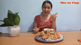 Cách làm gỏi hoa chuối hải sản tôm mực ăn giòn ngon số 1 / seafood banana flower salad.