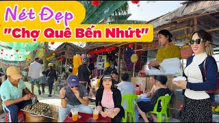 chợ quê BẾN NHỨT ngày cuối tuần chủ nhật, nơi đây quá nhiều món ngon giá rẻ