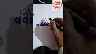 how to draw adidas logo #art #drawing